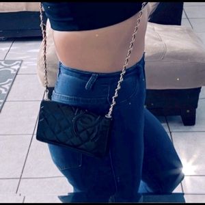 CHANEL Black Quilted Crossbody Bag